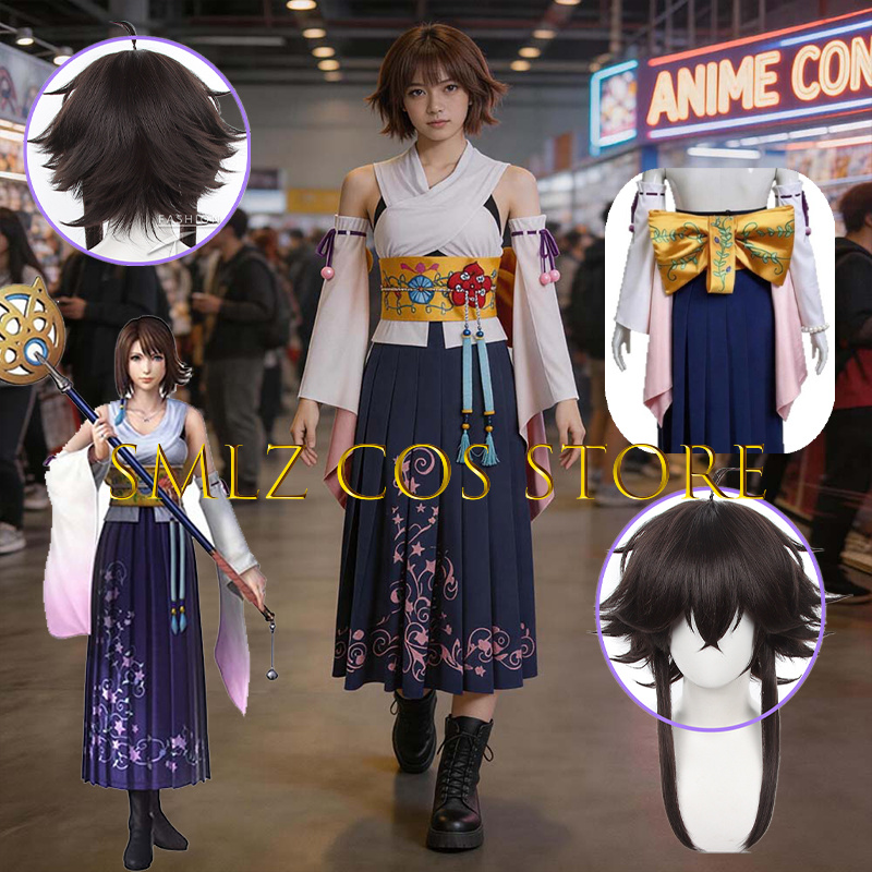 Anime Cosplay Dresses - زي تنكري نسائي Smlz FFX يونا
