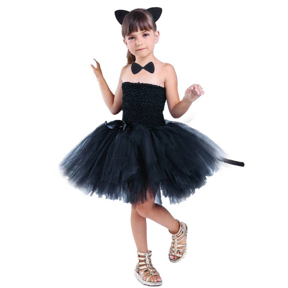 Anime Cosplay Toddler - فستان توتو أسود لطيف على شكل