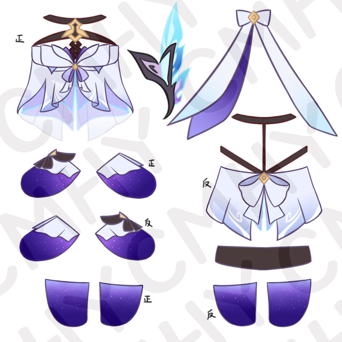لعبة Genshin تأثير Skirk القط  - مراجعة Anime Cosplay Dresses وسعره